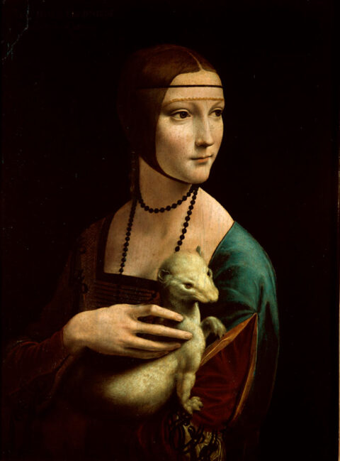 Reprodukcja obrazu „Dama z gronostajem” Leonarda da Vinci — fotografia dzieł sztuki