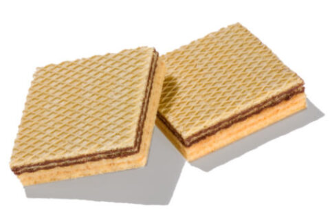 Wafle przekładane kremem — packshot produktowy